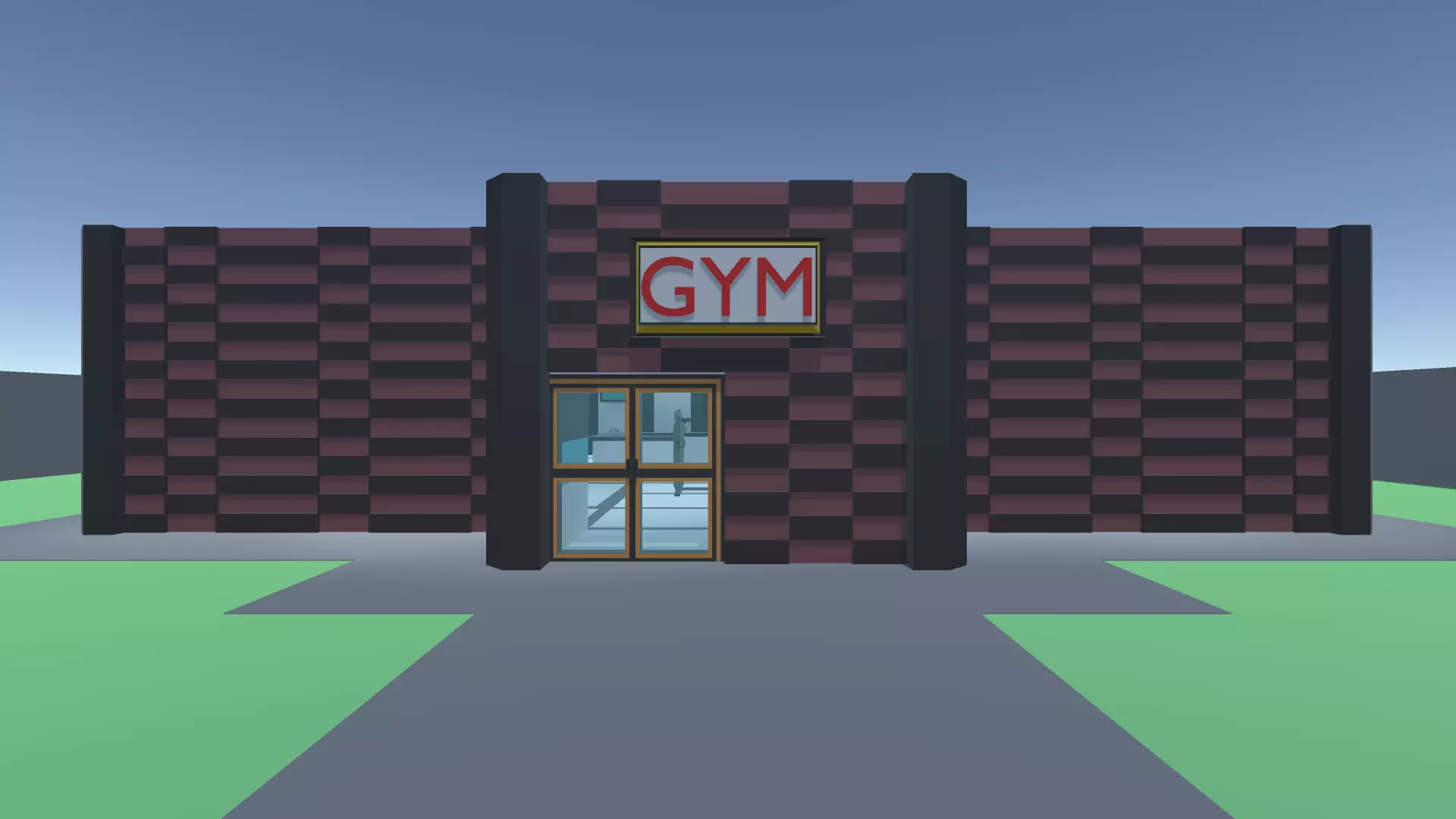 9t5 Low Poly Gym Low-poly 3D model