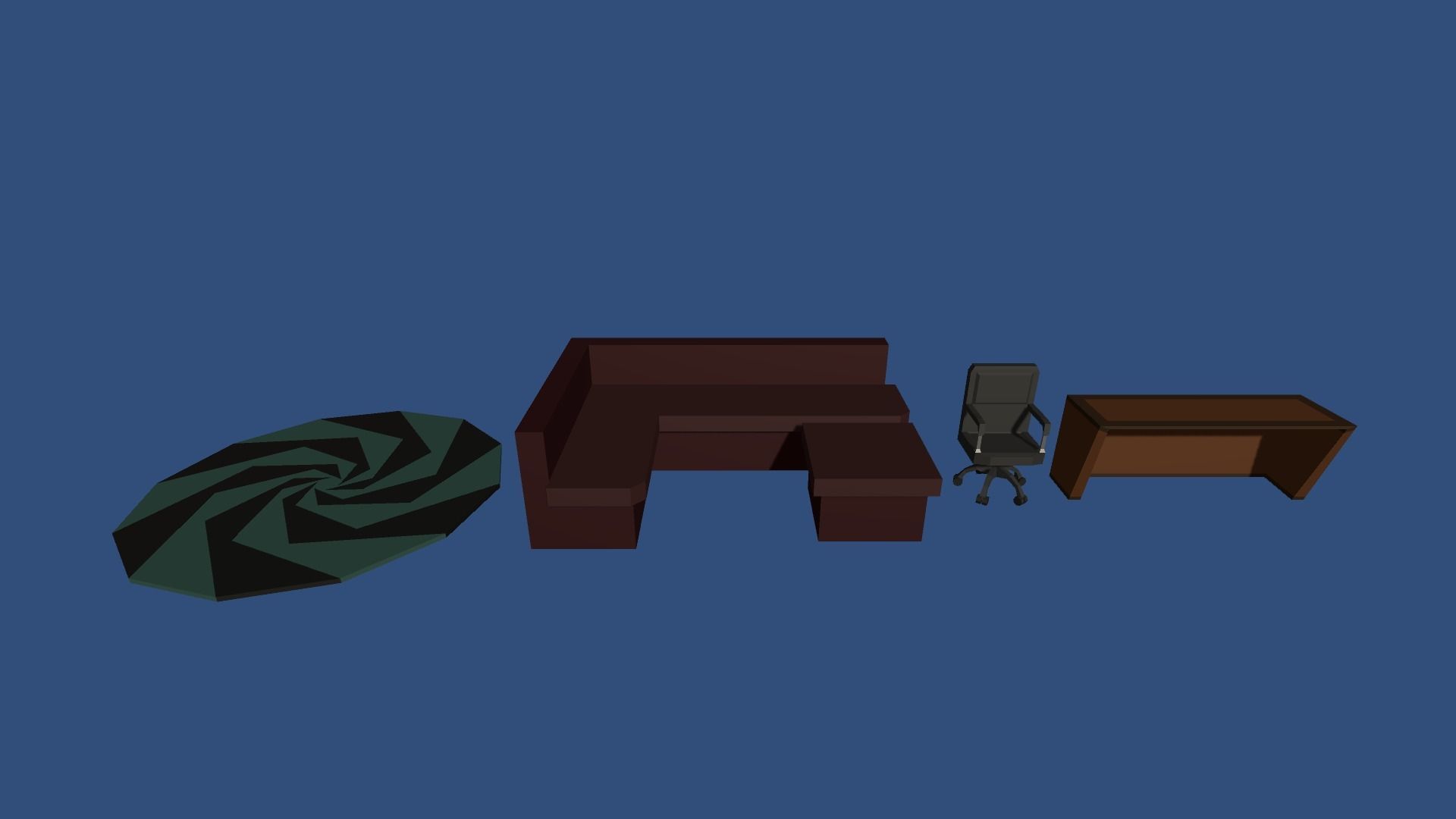 9t5 Low Poly Music Studio Low-poly 3D model_8