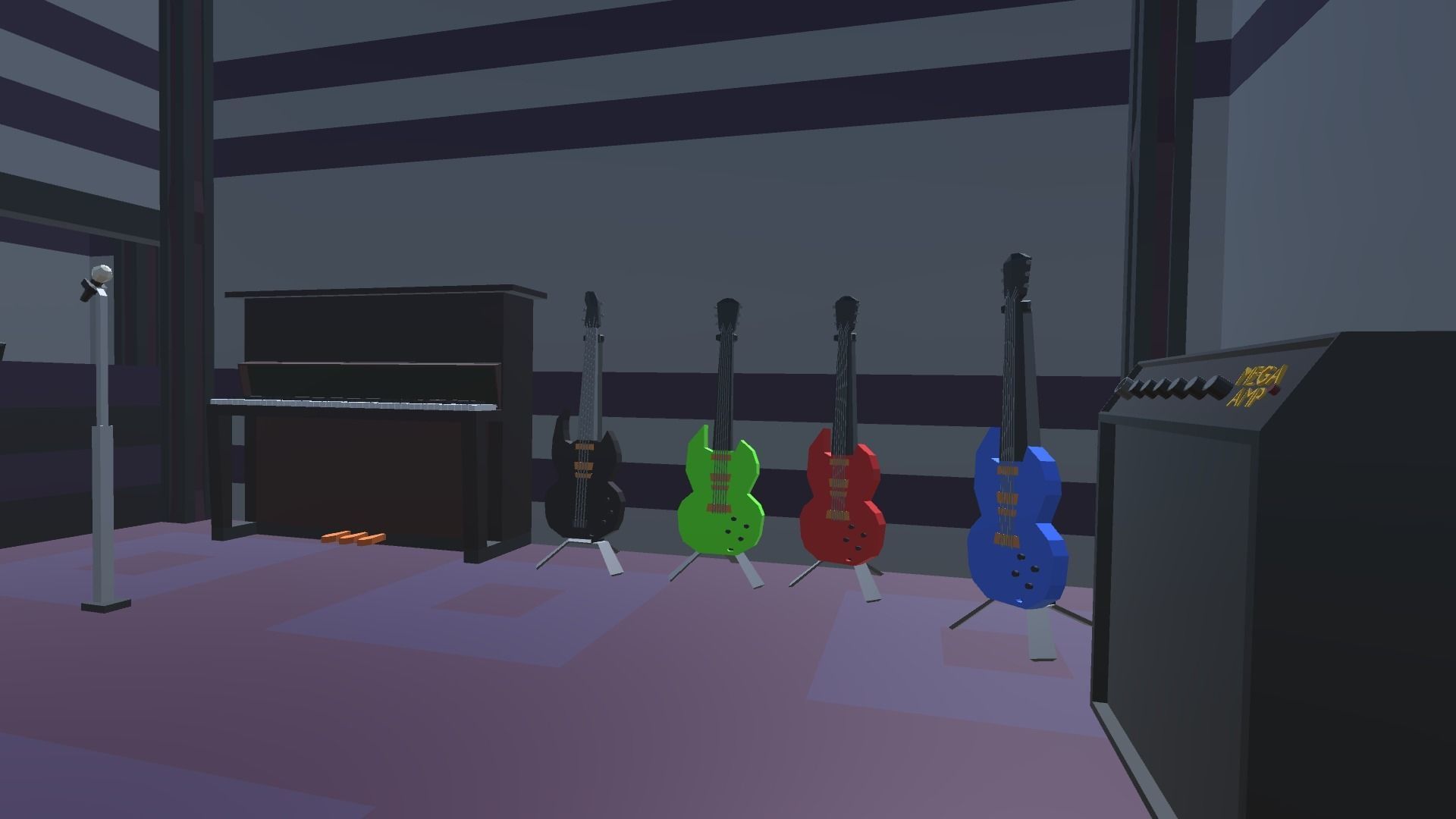9t5 Low Poly Music Studio Low-poly 3D model_4