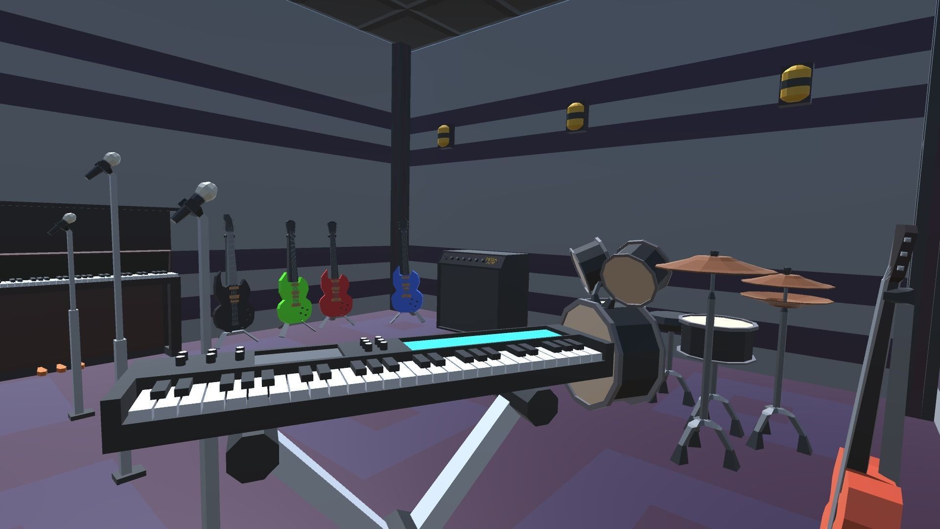 9t5 Low Poly Music Studio Low-poly 3D model_3