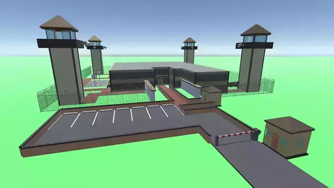 9t5 Low Poly Jail Low-poly 3D model