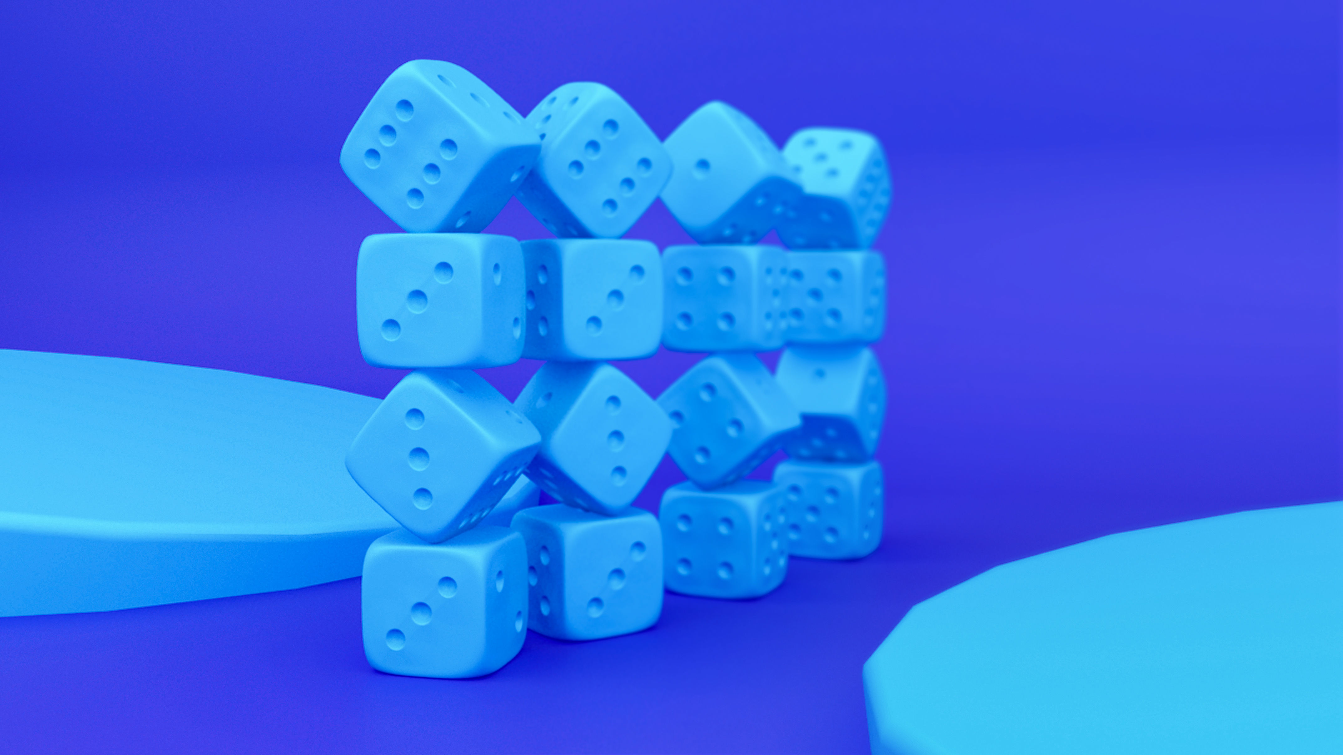 3D Plain Gaming Dice Low-poly 3D model_7