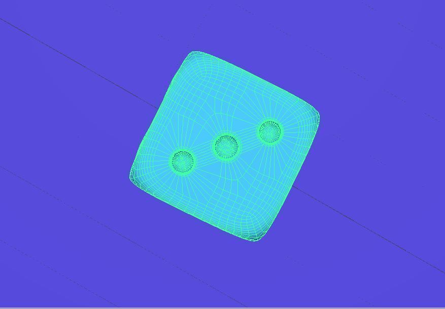 3D Plain Gaming Dice Low-poly 3D model_4