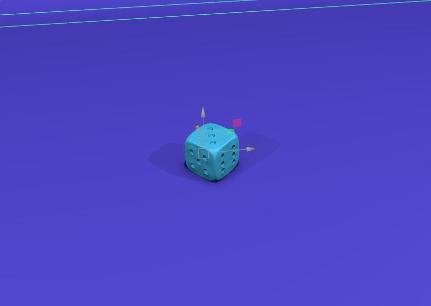 3D Plain Gaming Dice Low-poly 3D model_6