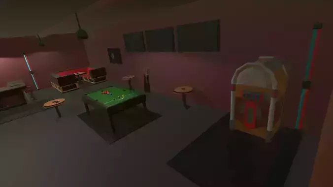 9t5 Low Poly Pub Low-poly 3D model