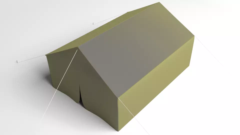 Wall Tent 3D model_0