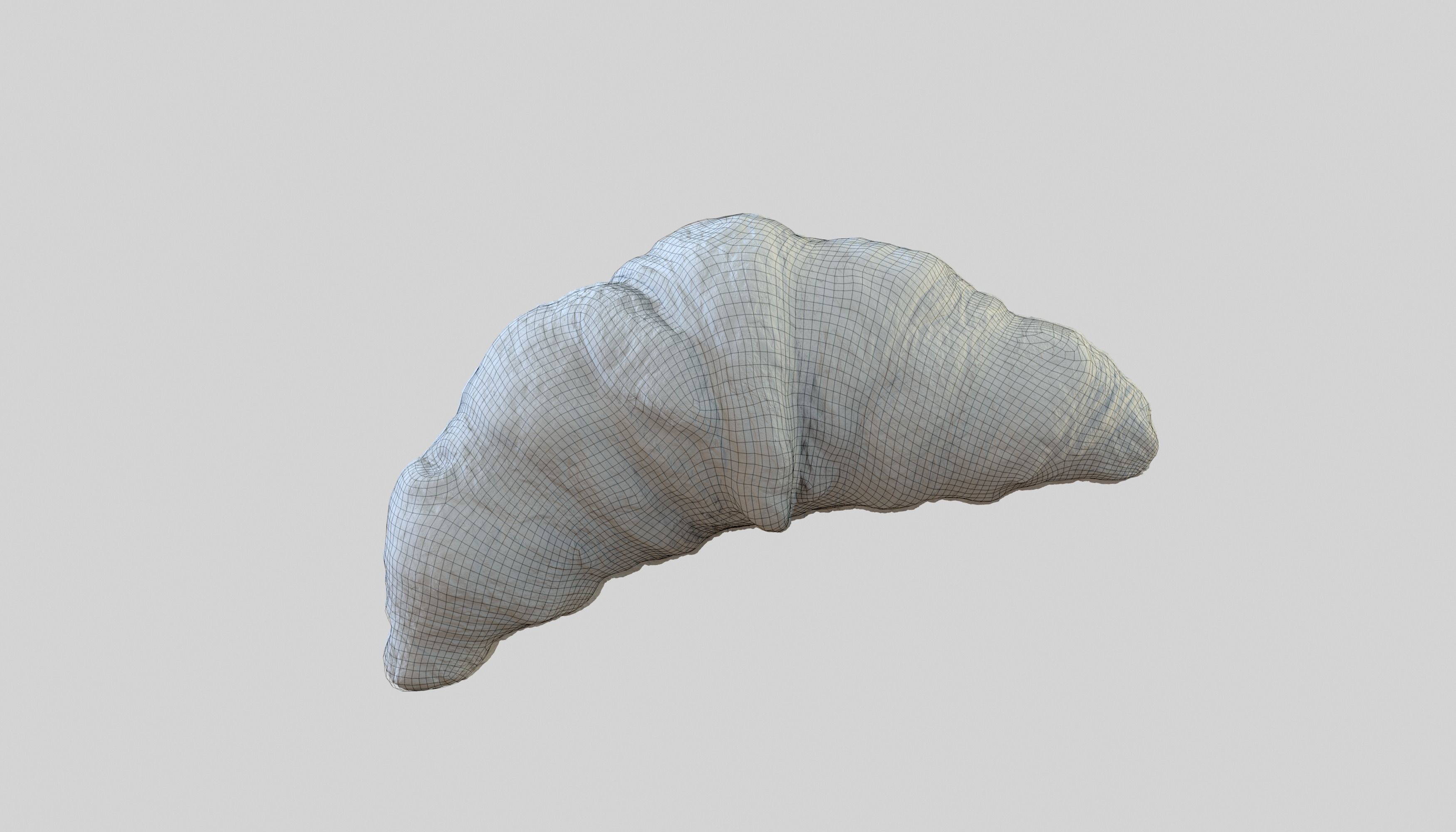 Croissant Bread 3D model Photoscan Low-poly 3D model_9