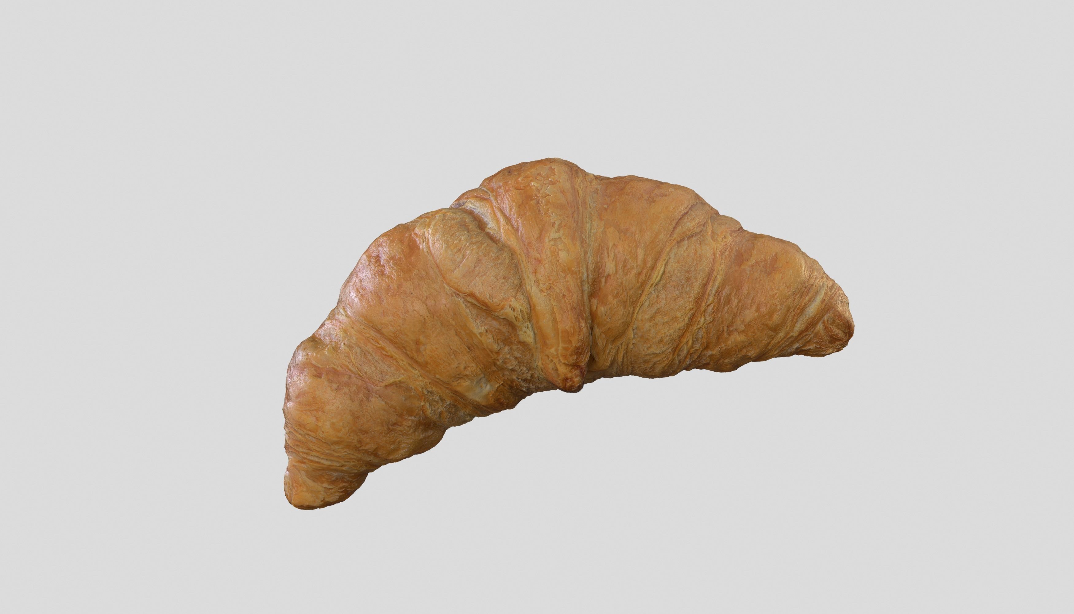 Croissant Bread 3D model Photoscan Low-poly 3D model_1