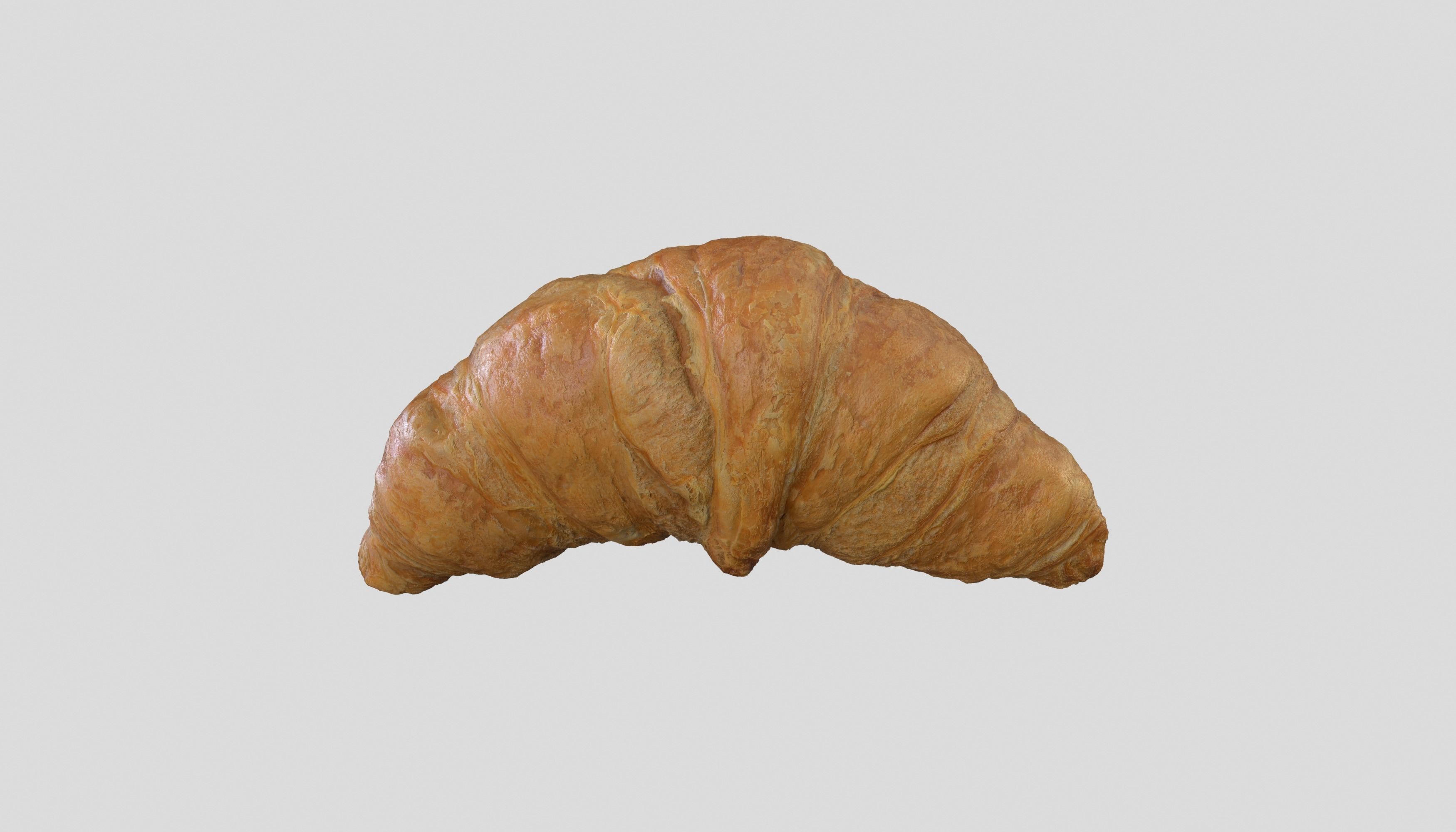 Croissant Bread 3D model Photoscan Low-poly 3D model_3