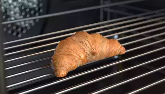 Croissant Bread 3D model Photoscan Low-poly 3D model