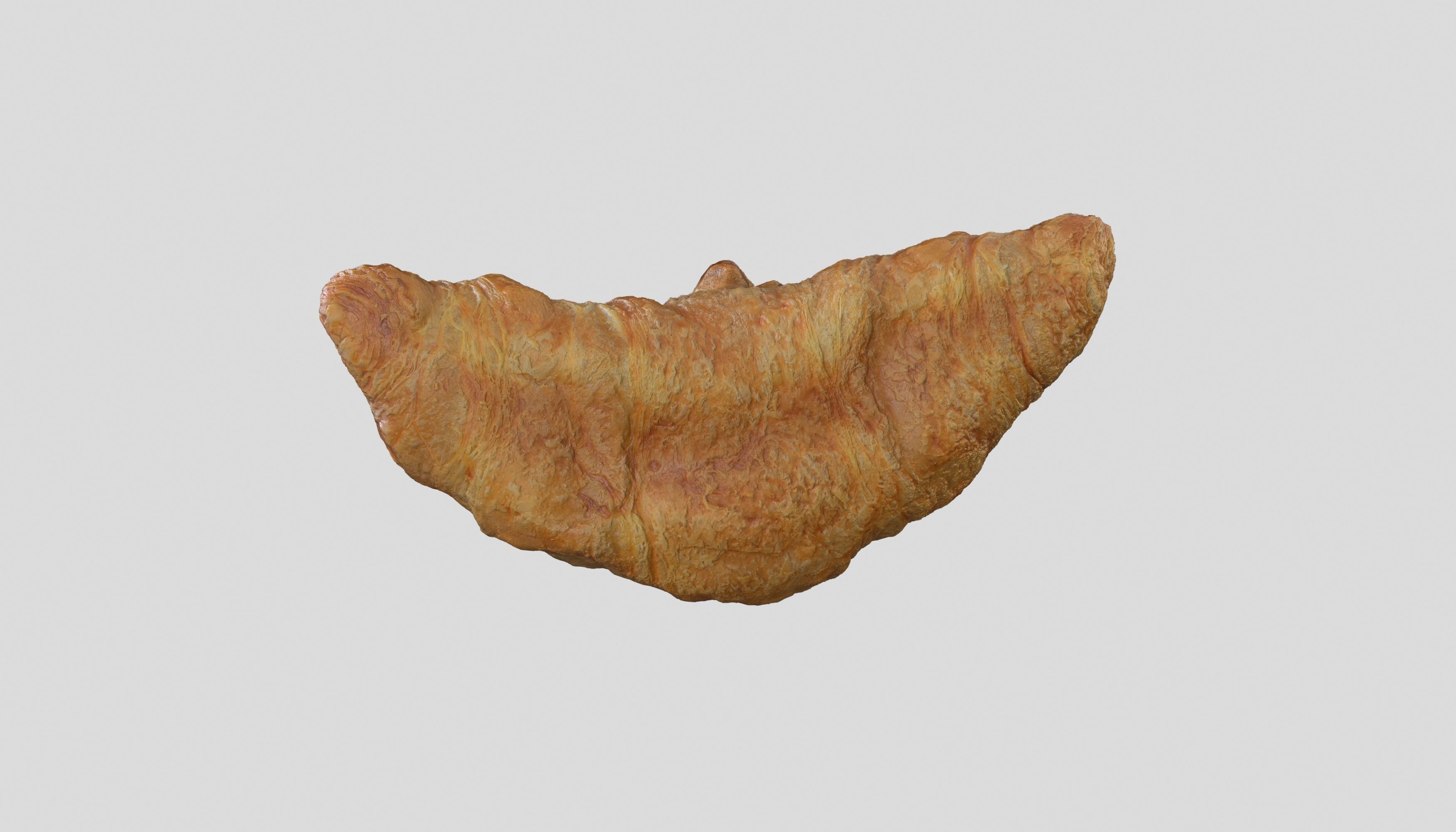 Croissant Bread 3D model Photoscan Low-poly 3D model_2