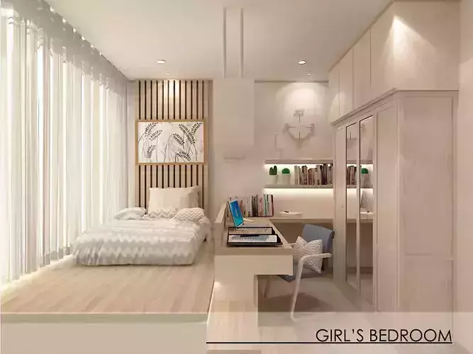 Kid Bedroom with Modern Japanese Interior Concept