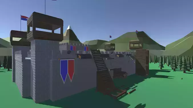 9t5 Low Poly Medieval Low-poly 3D model