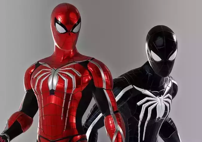 Spiderman Custom Suit design - 3D character asset Low-poly 3D model