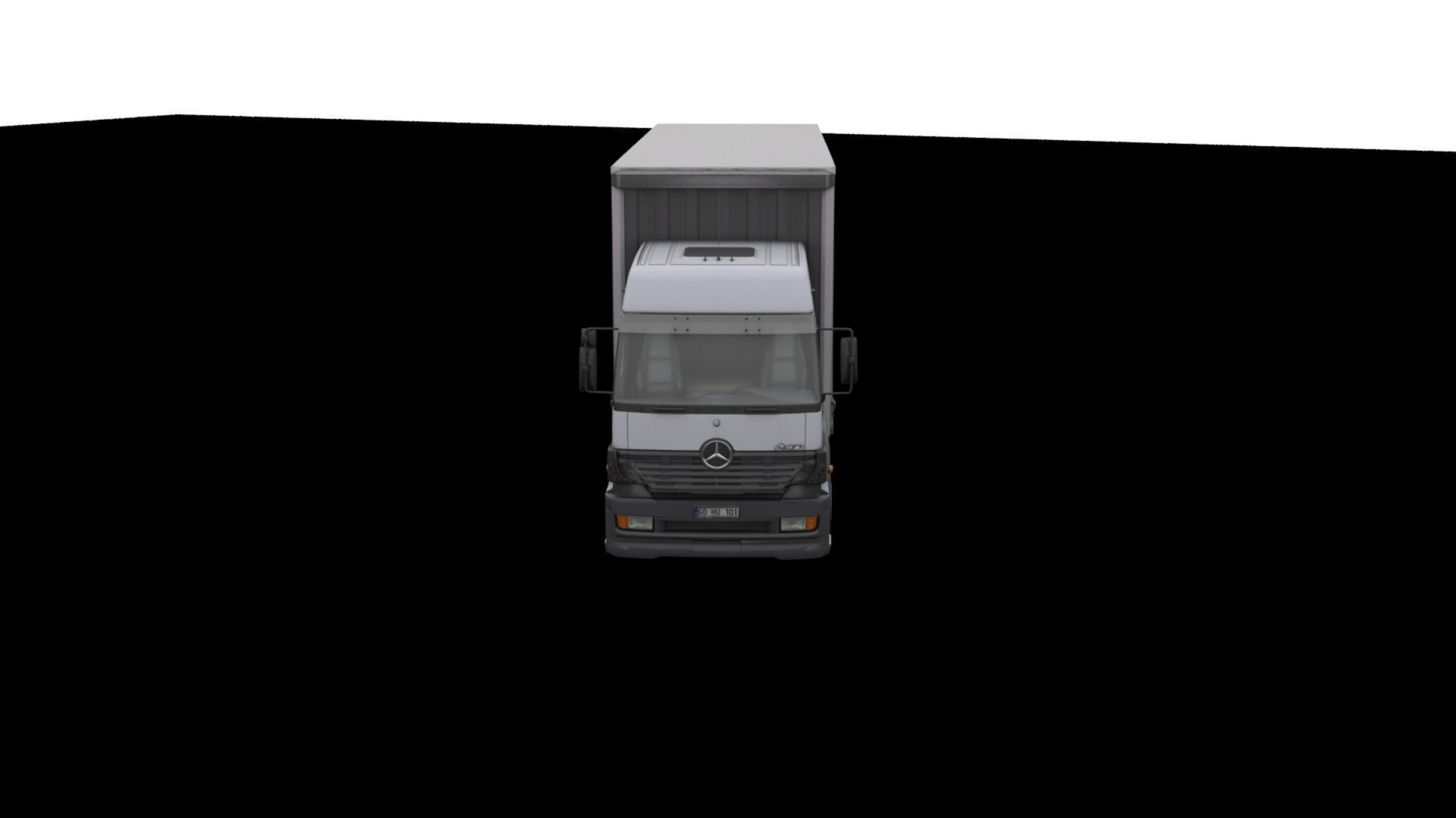 Mercedes-Benz Axor 3228 Cargo Truck HQ Model Low-poly 3D model_46