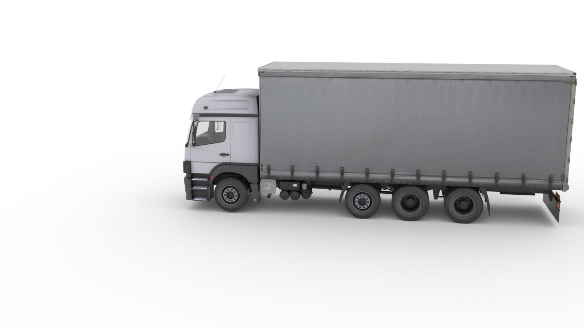 Mercedes-Benz Axor 3228 Cargo Truck HQ Model Low-poly 3D model_27
