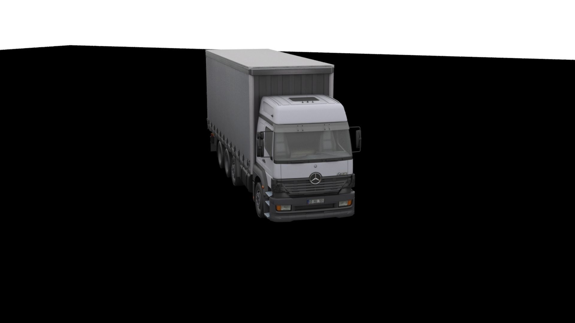 Mercedes-Benz Axor 3228 Cargo Truck HQ Model Low-poly 3D model_47