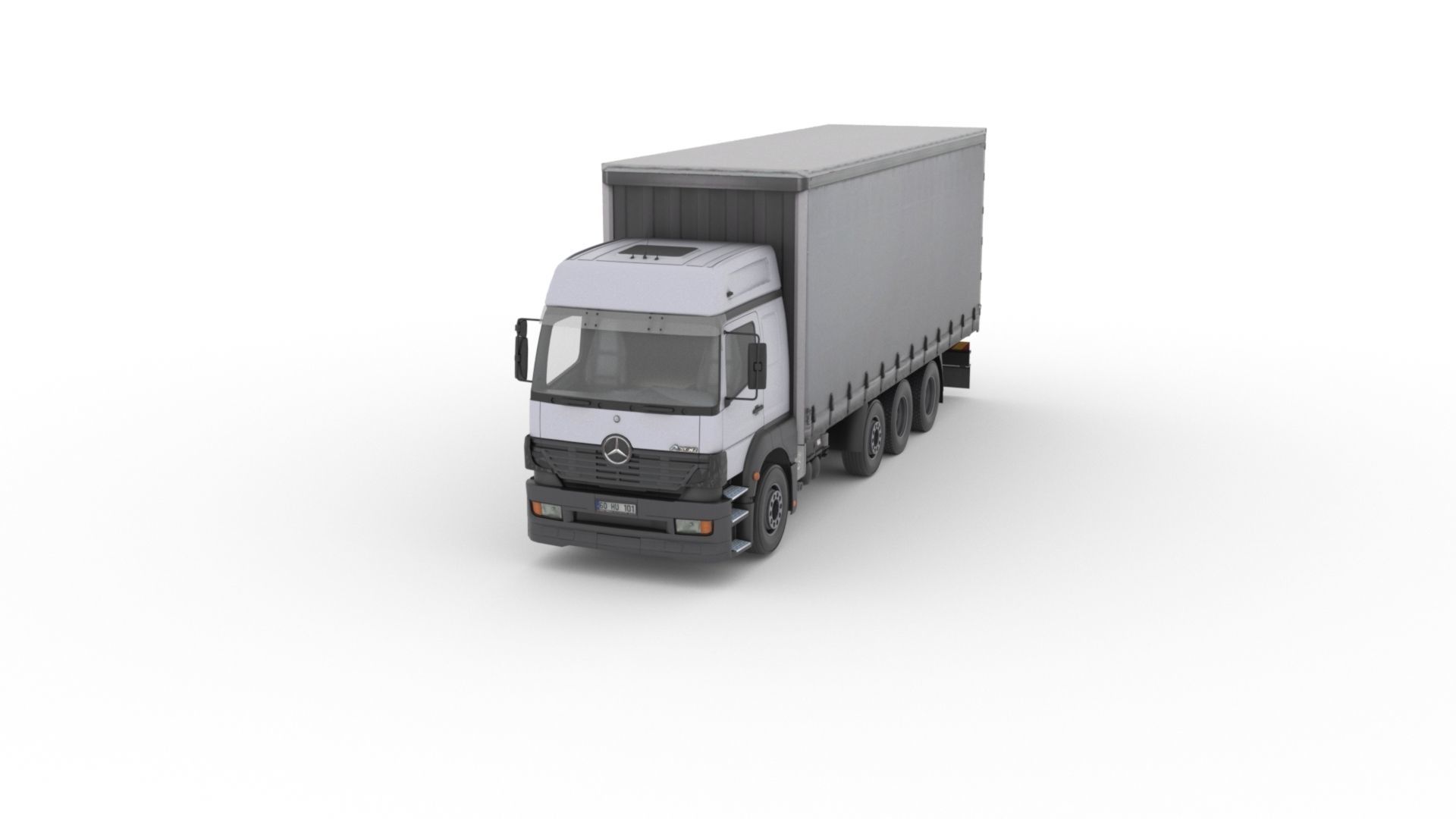 Mercedes-Benz Axor 3228 Cargo Truck HQ Model Low-poly 3D model_39