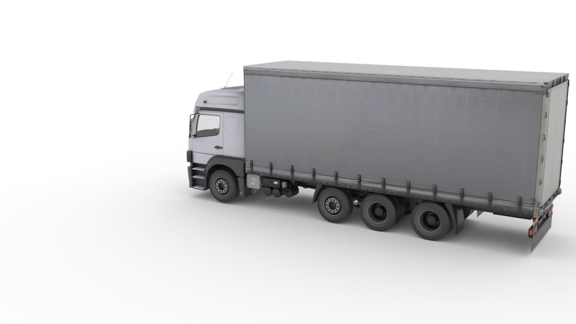 Mercedes-Benz Axor 3228 Cargo Truck HQ Model Low-poly 3D model_28