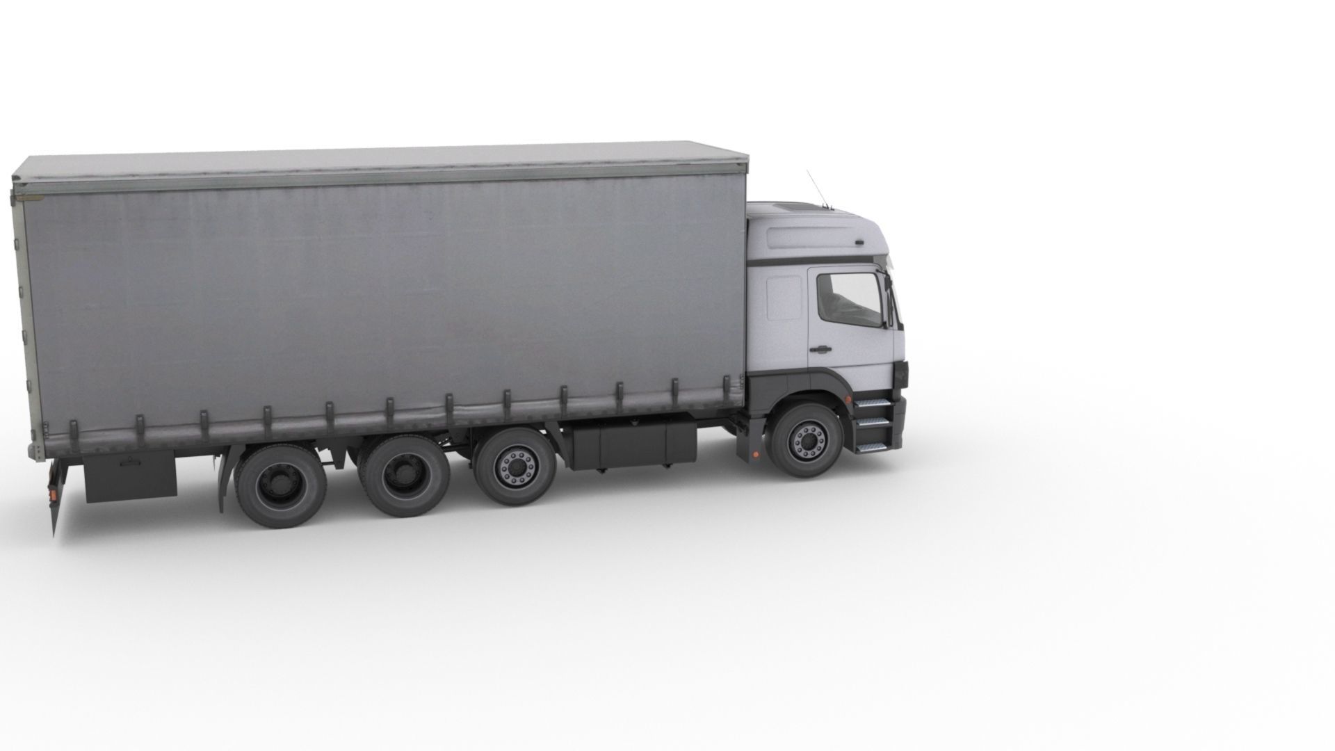 Mercedes-Benz Axor 3228 Cargo Truck HQ Model Low-poly 3D model_8
