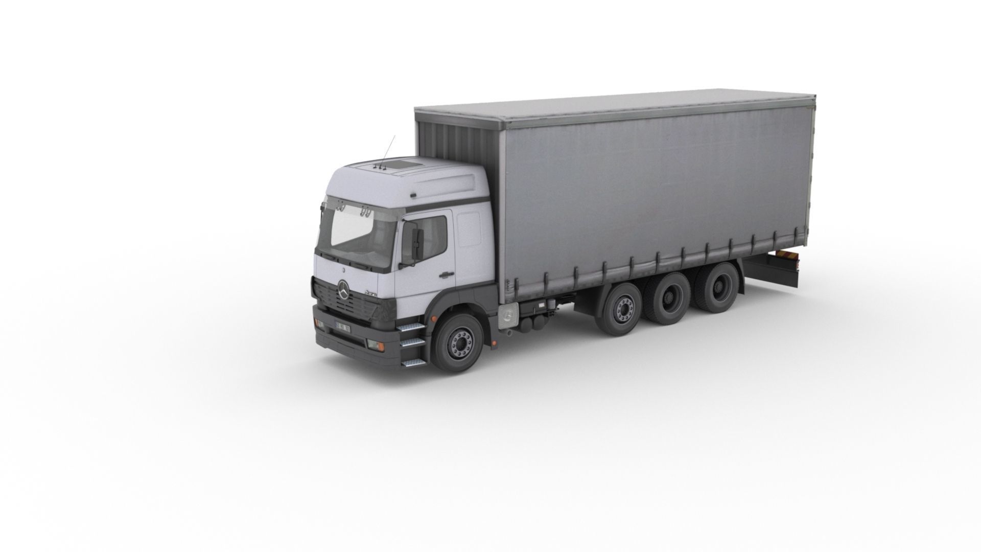 Mercedes-Benz Axor 3228 Cargo Truck HQ Model Low-poly 3D model_63