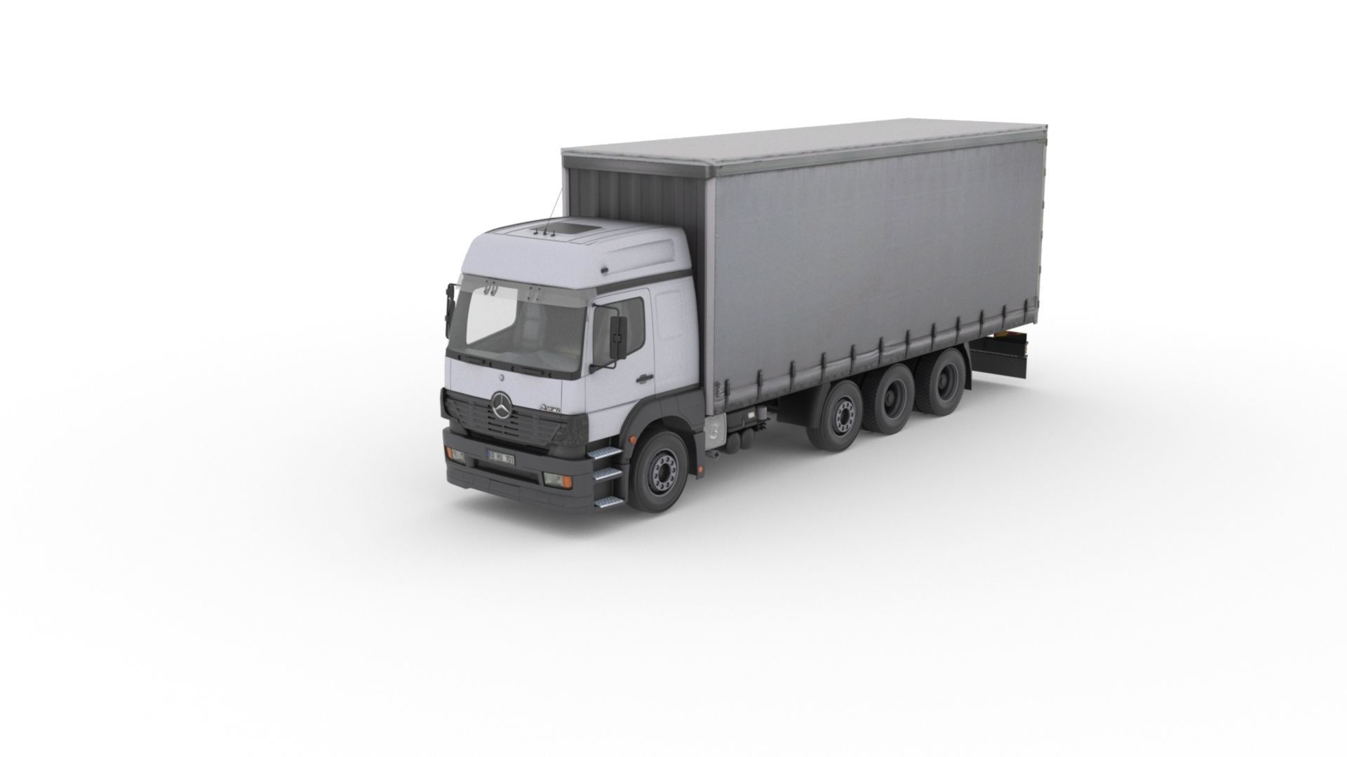 Mercedes-Benz Axor 3228 Cargo Truck HQ Model Low-poly 3D model_19