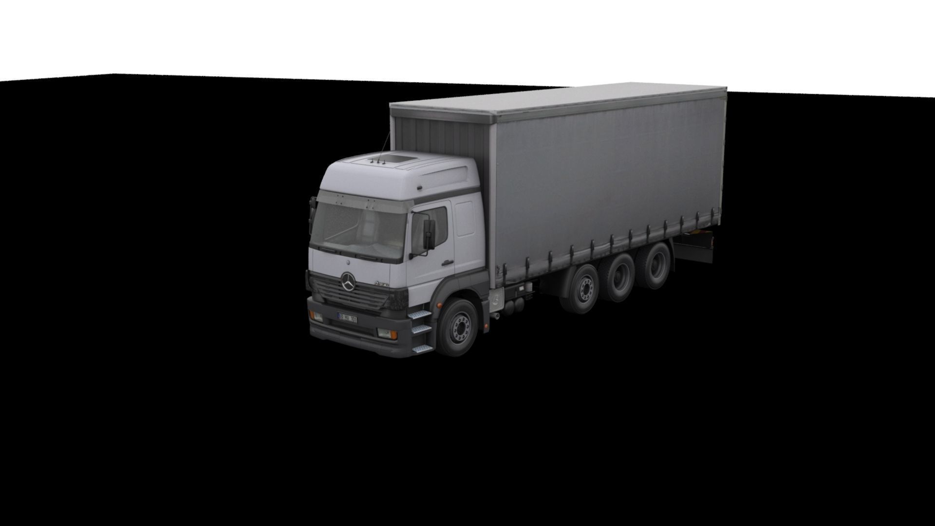 Mercedes-Benz Axor 3228 Cargo Truck HQ Model Low-poly 3D model_60