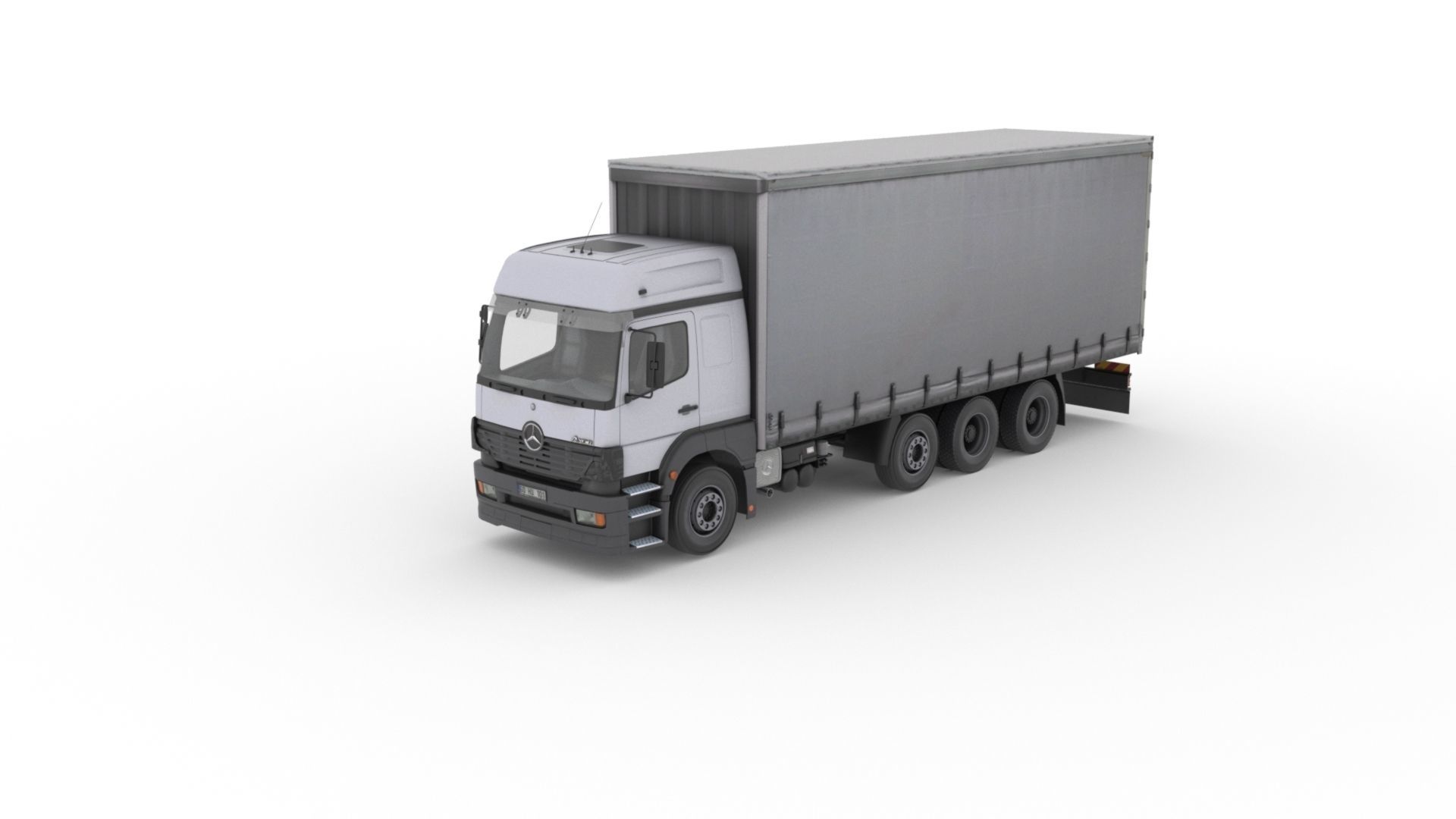 Mercedes-Benz Axor 3228 Cargo Truck HQ Model Low-poly 3D model_18