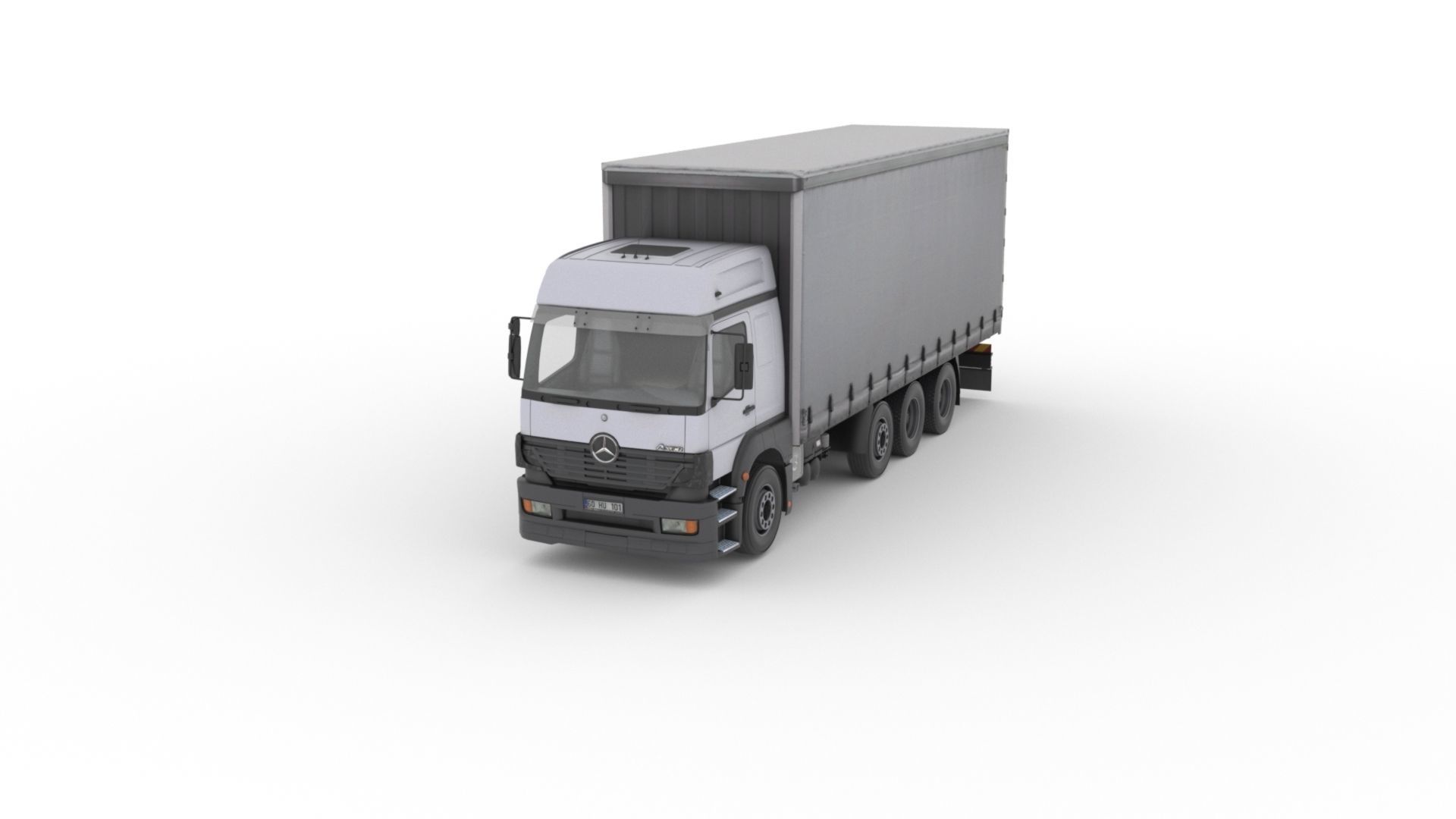 Mercedes-Benz Axor 3228 Cargo Truck HQ Model Low-poly 3D model_37