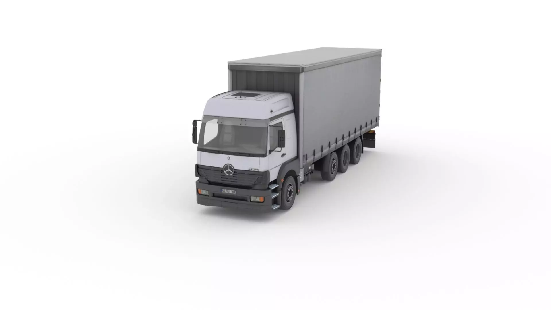 Mercedes-Benz Axor 3228 Cargo Truck HQ Model Low-poly 3D model_0