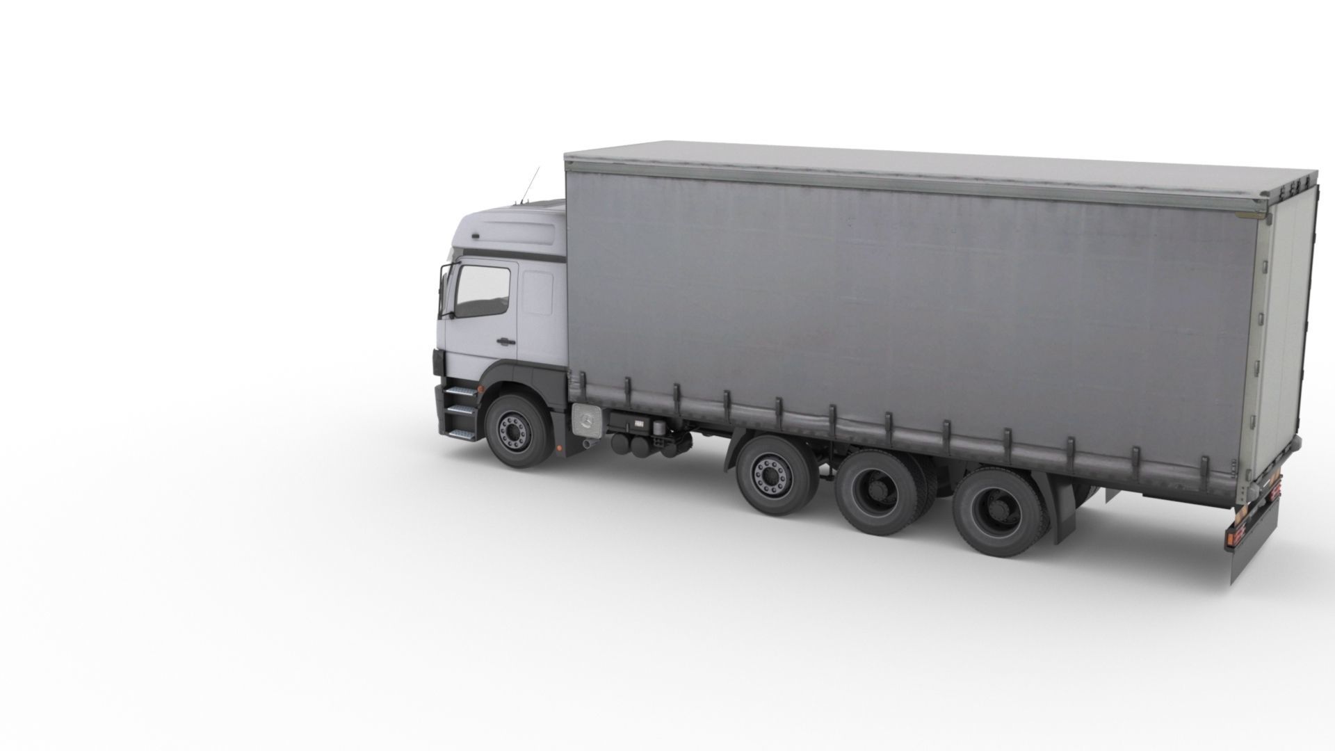 Mercedes-Benz Axor 3228 Cargo Truck HQ Model Low-poly 3D model_13