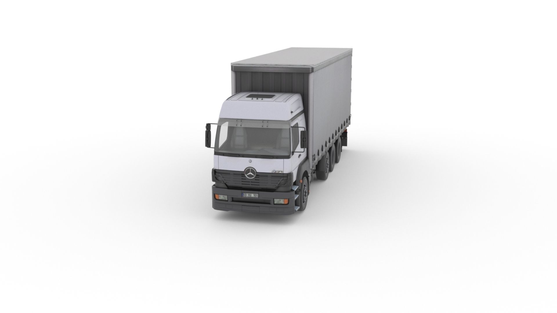 Mercedes-Benz Axor 3228 Cargo Truck HQ Model Low-poly 3D model_2