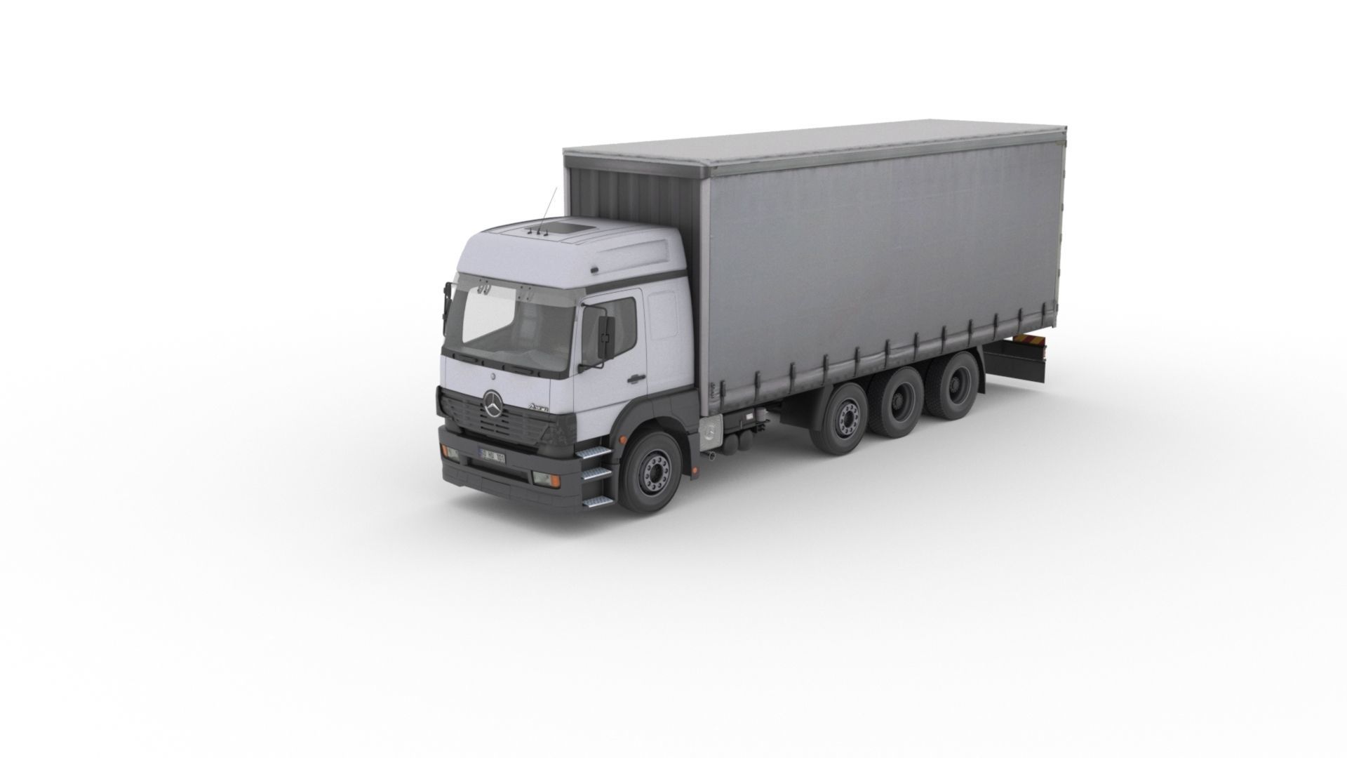Mercedes-Benz Axor 3228 Cargo Truck HQ Model Low-poly 3D model_64