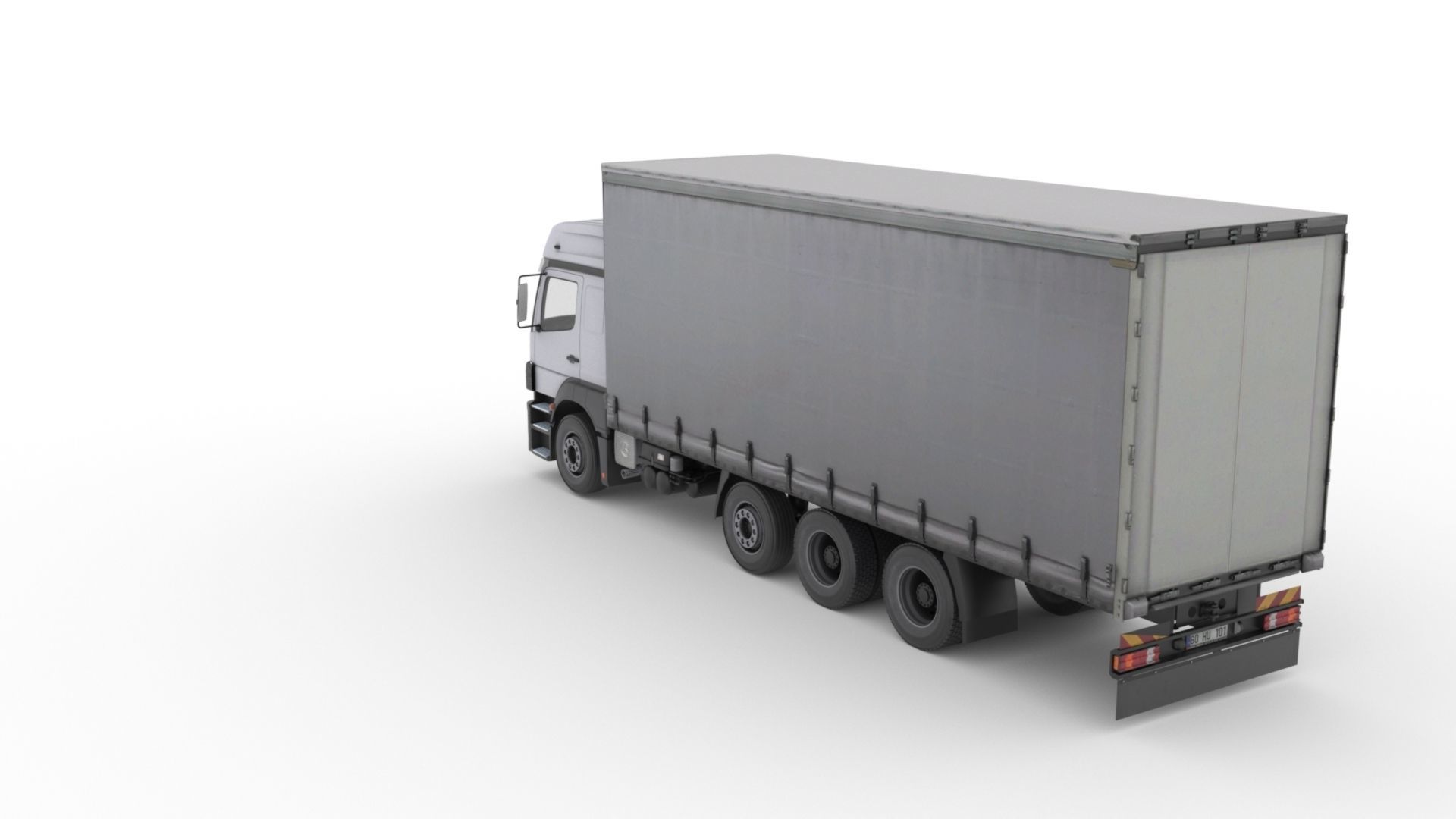 Mercedes-Benz Axor 3228 Cargo Truck HQ Model Low-poly 3D model_34