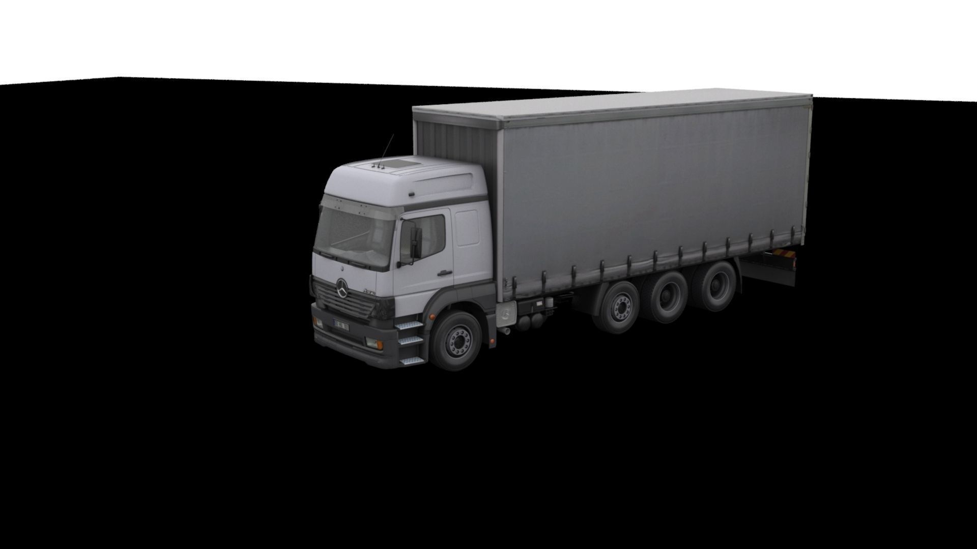 Mercedes-Benz Axor 3228 Cargo Truck HQ Model Low-poly 3D model_41