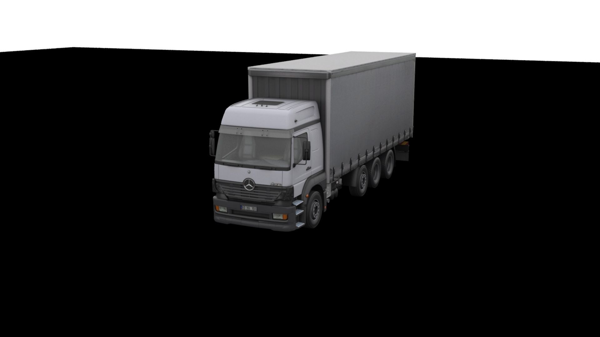 Mercedes-Benz Axor 3228 Cargo Truck HQ Model Low-poly 3D model_40