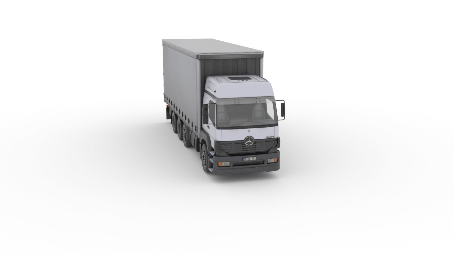 Mercedes-Benz Axor 3228 Cargo Truck HQ Model Low-poly 3D model_35