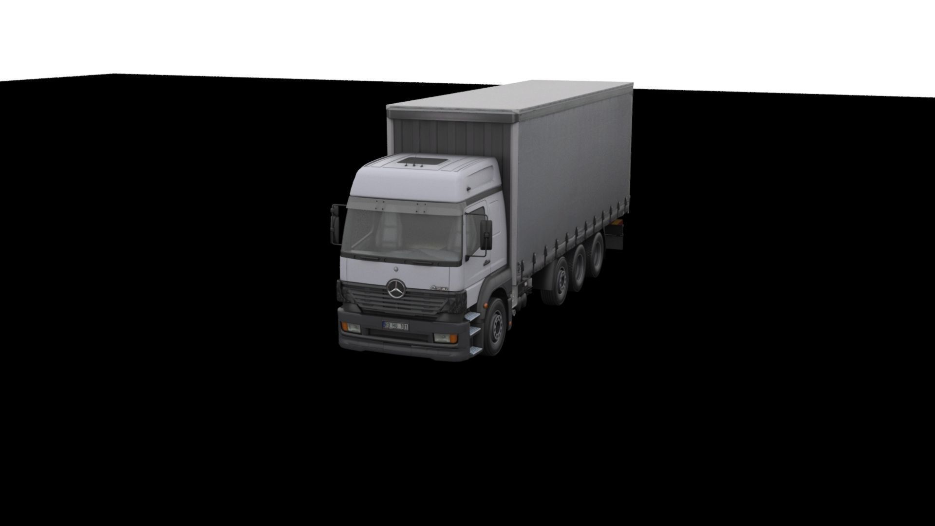 Mercedes-Benz Axor 3228 Cargo Truck HQ Model Low-poly 3D model_43
