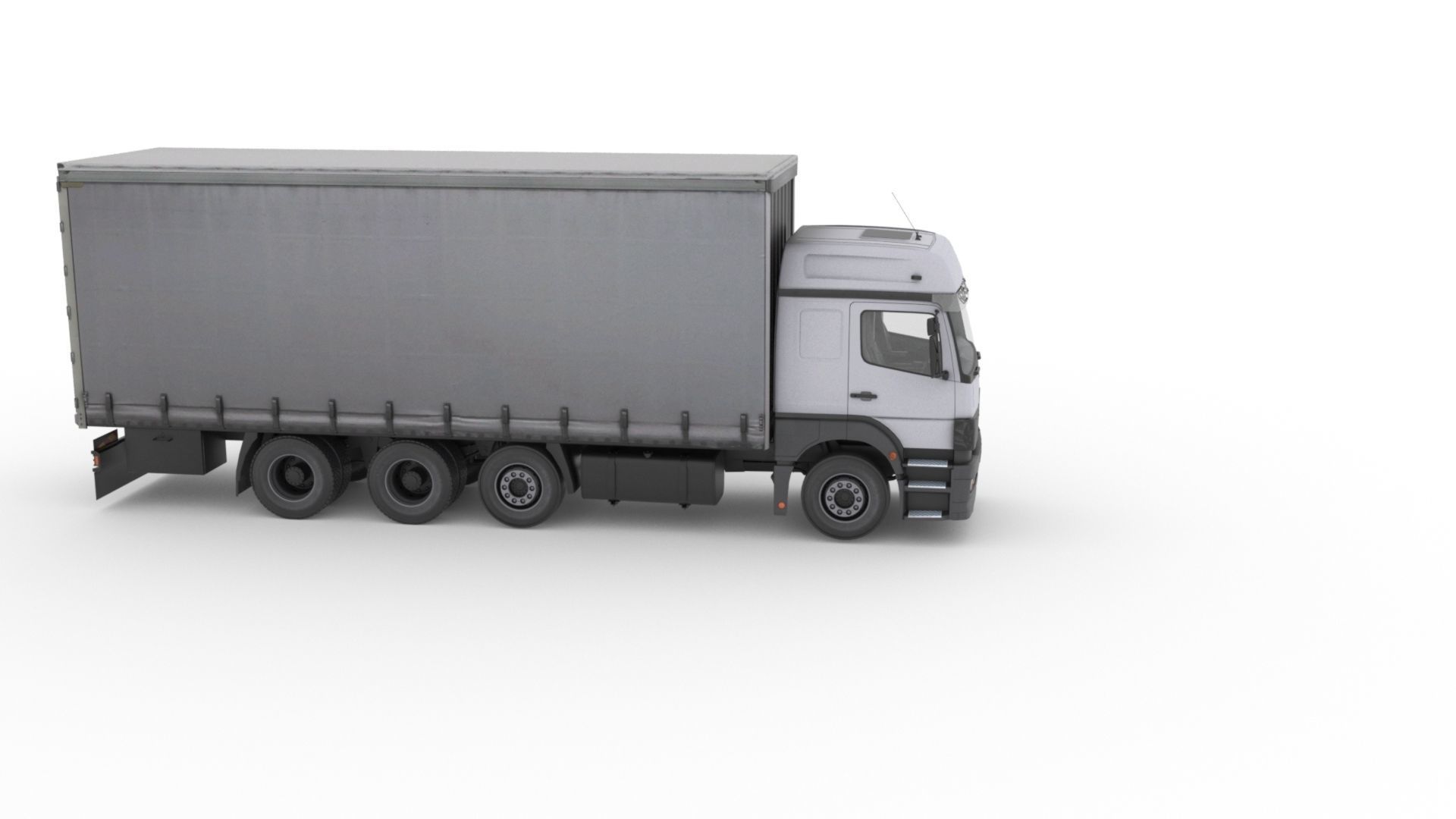 Mercedes-Benz Axor 3228 Cargo Truck HQ Model Low-poly 3D model_7