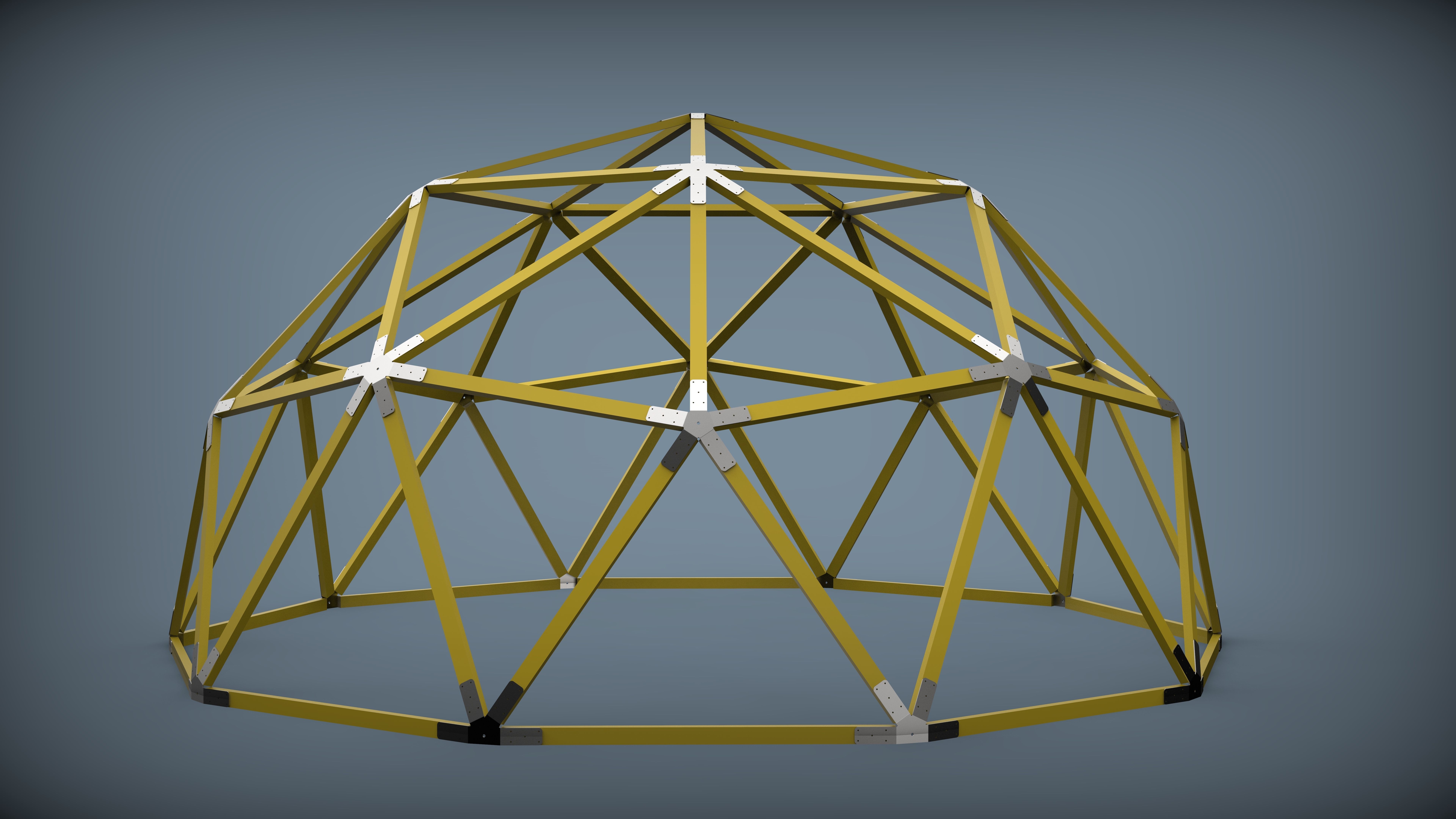 Dome 2V Assembly Kit 6 m diameter 3D print model_8