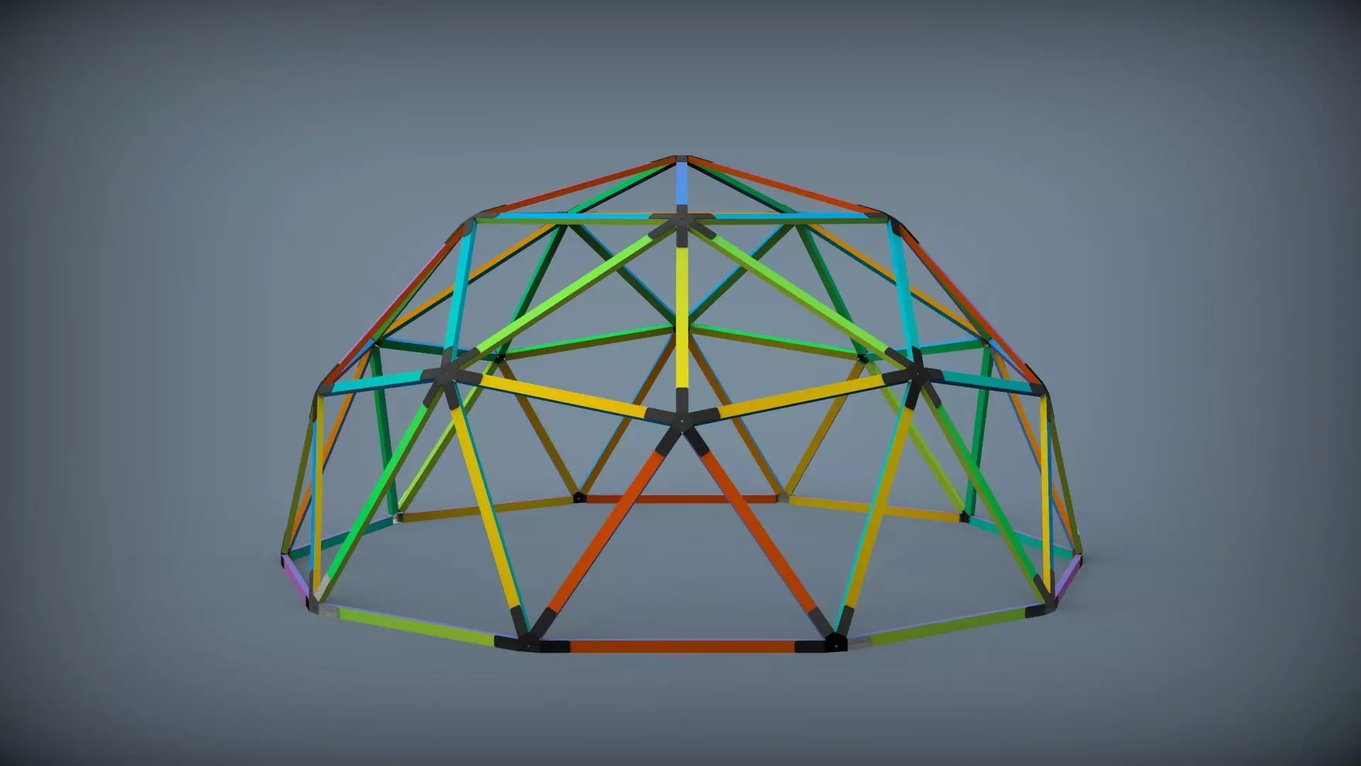 Dome 2V Assembly Kit 6 m diameter 3D print model_0