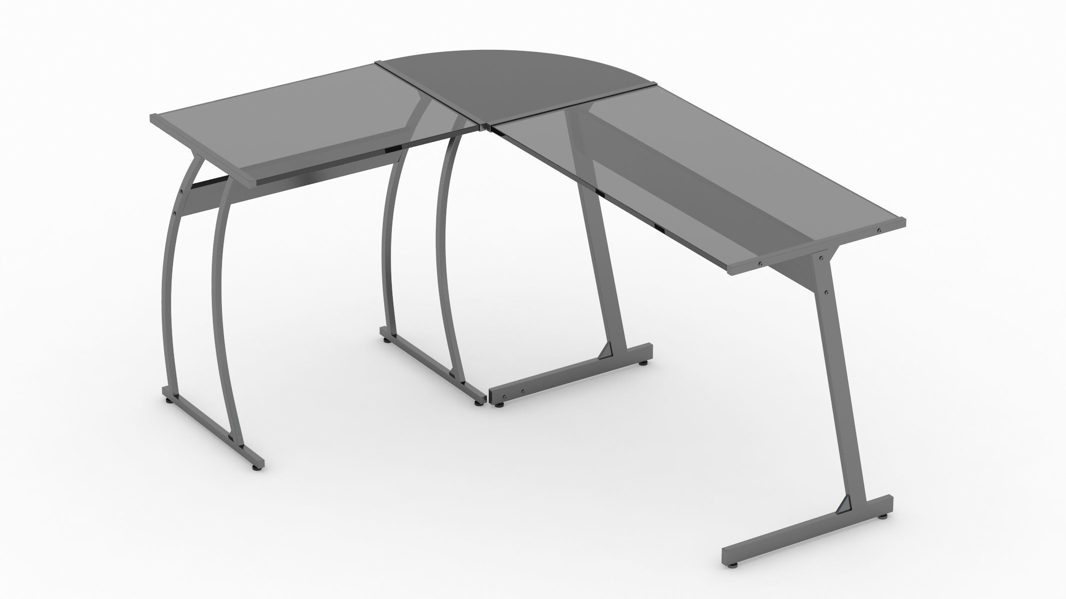 Gaming Desk 3D model_4