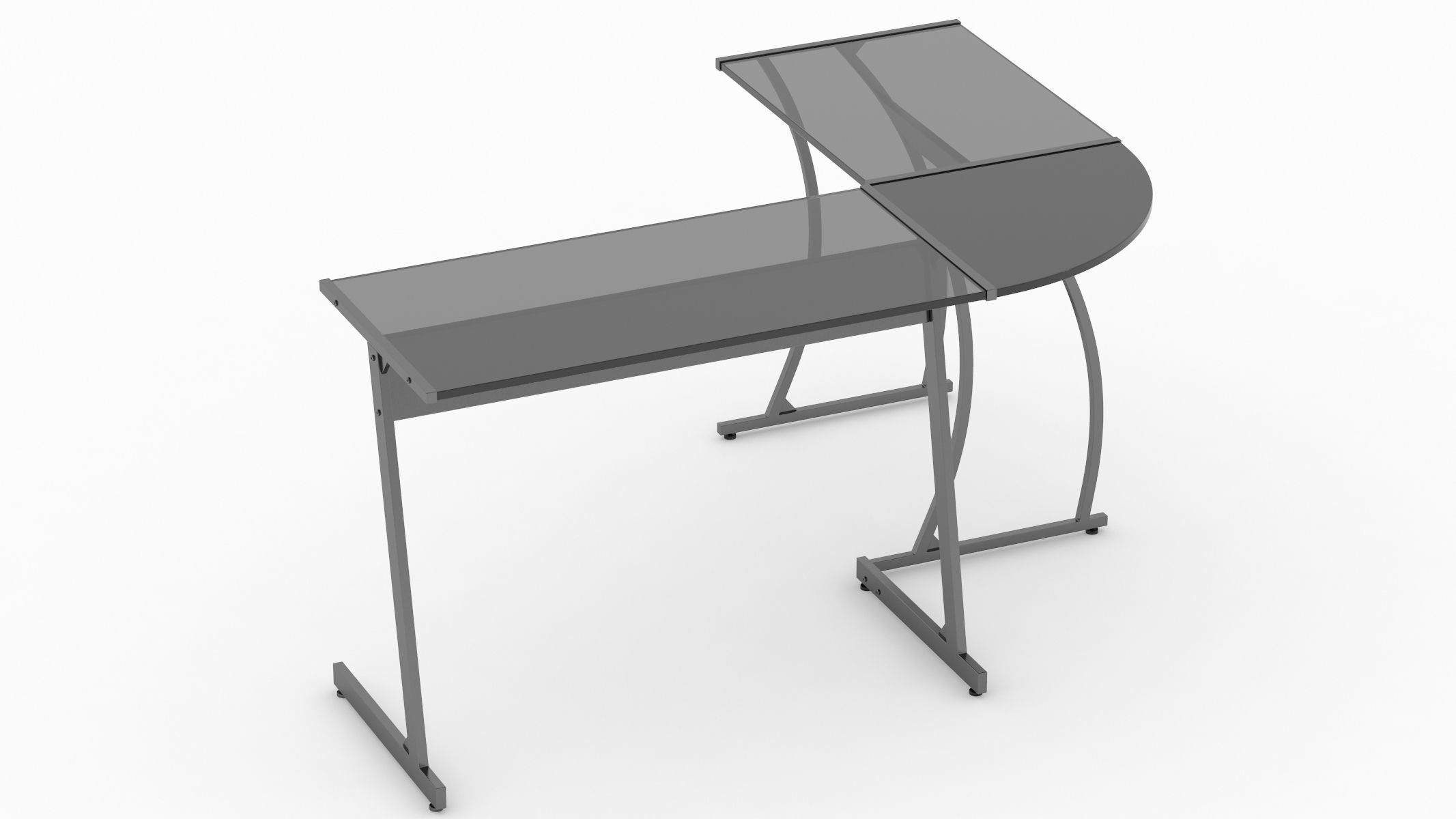 Gaming Desk 3D model_2