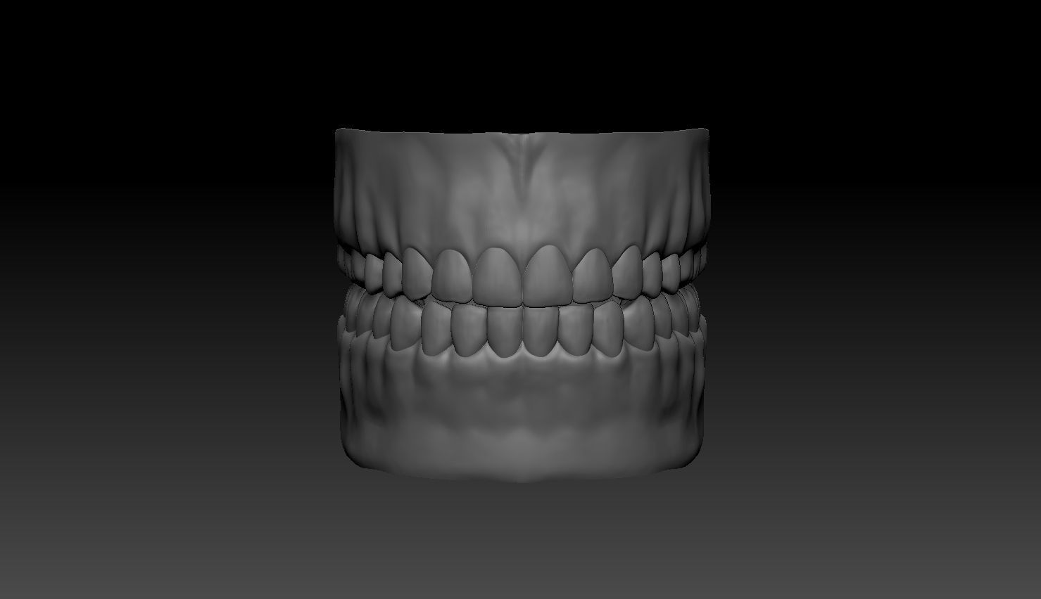 Game Realistic human Teeth - Mouth Set for character Low-poly 3D model_4