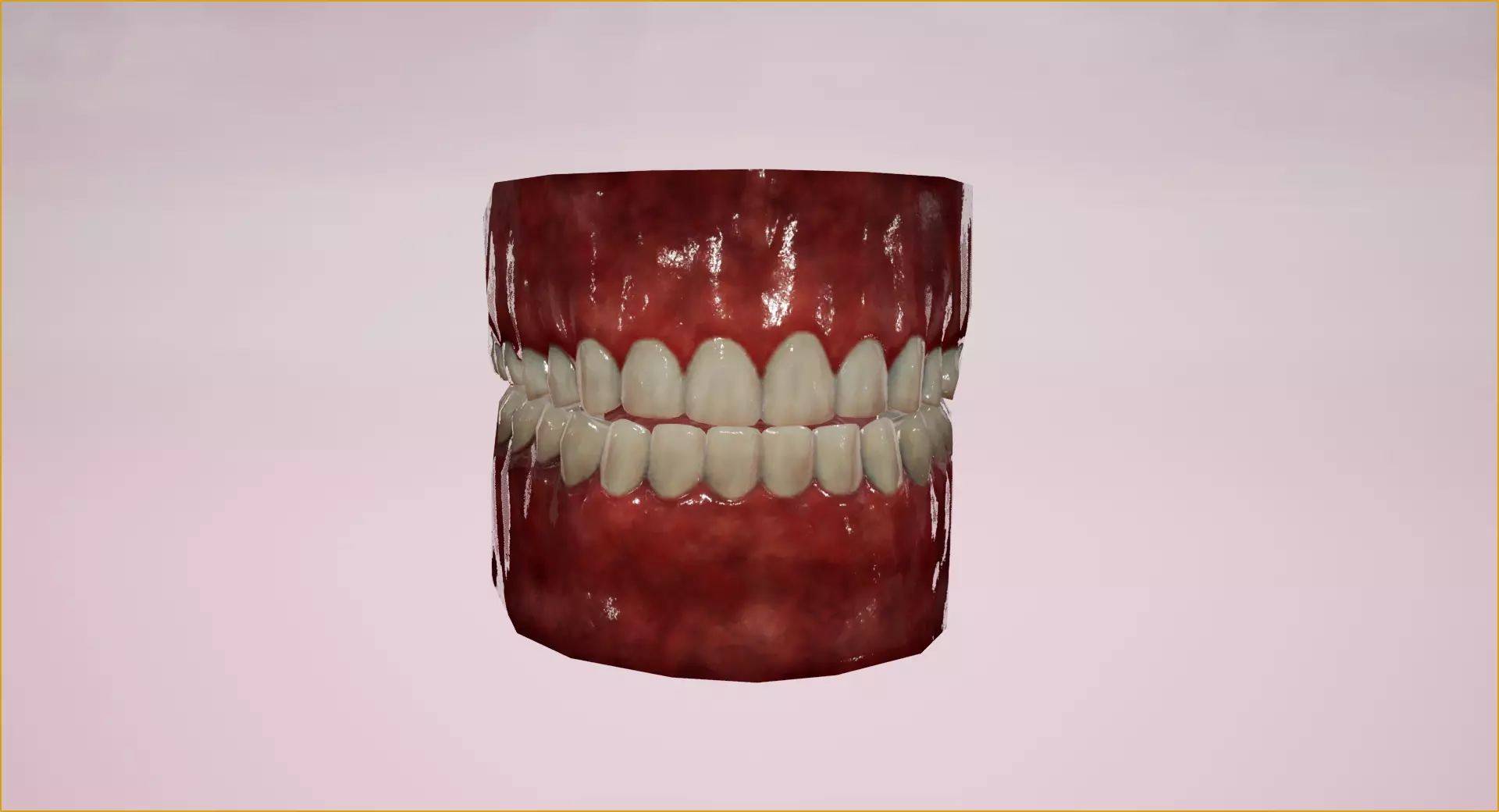 Game Realistic human Teeth - Mouth Set for character Low-poly 3D model_0