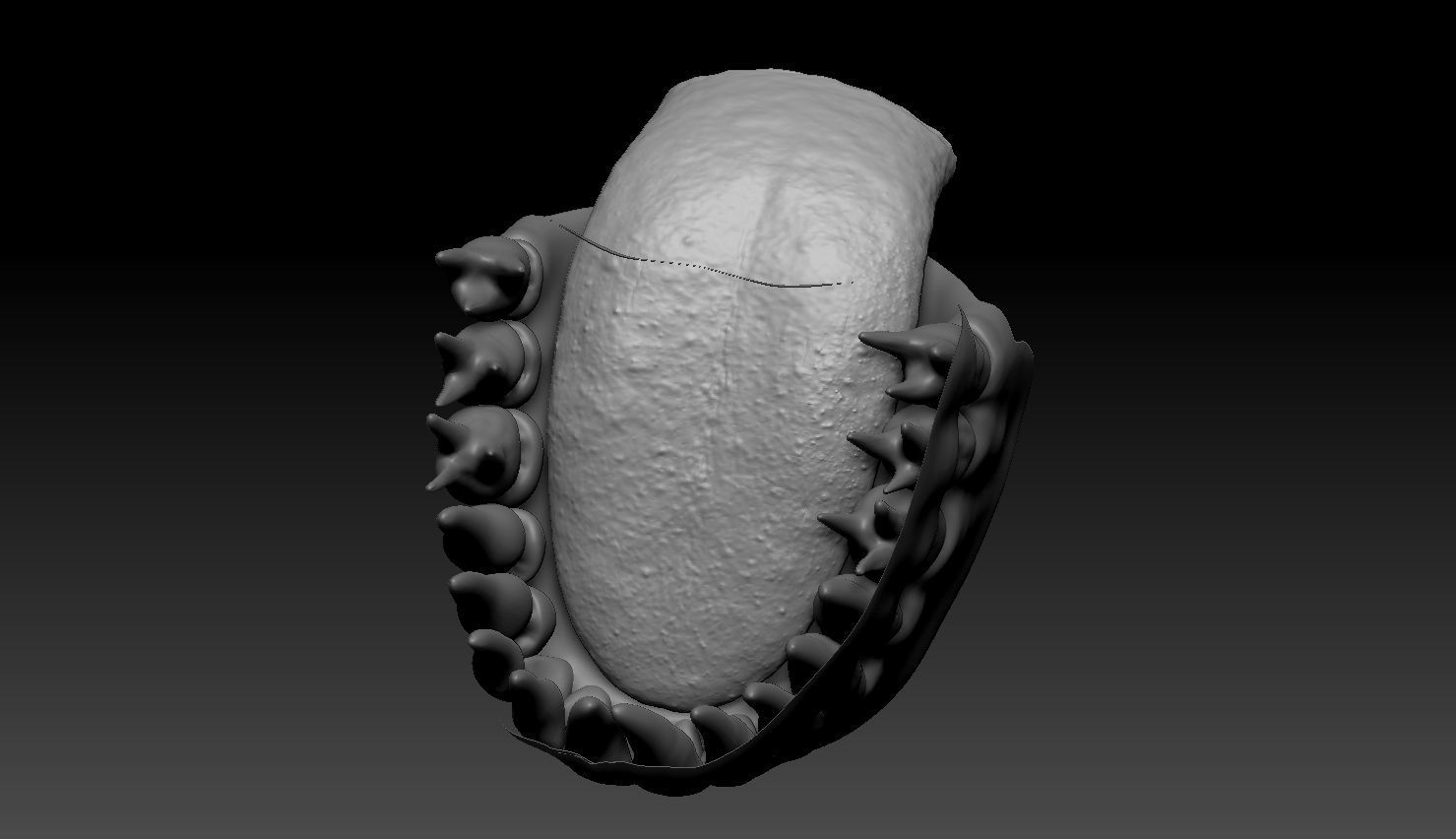 Game Realistic human Teeth - Mouth Set for character Low-poly 3D model_5