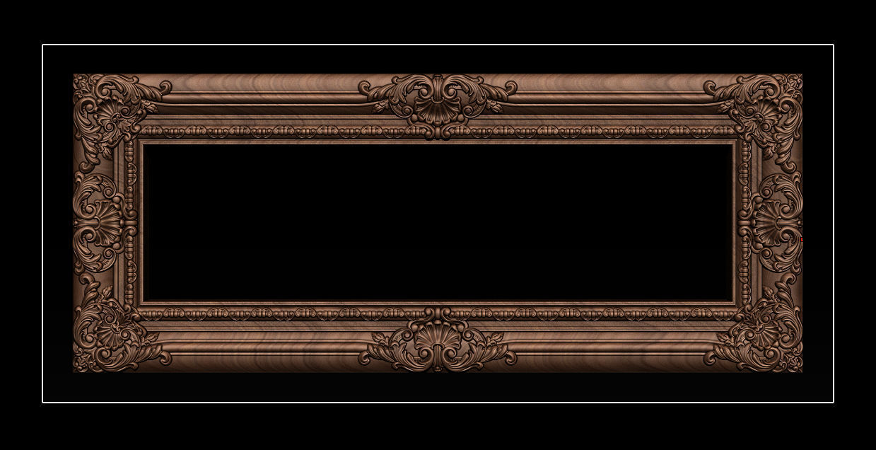 3D Frame - Wood Carving STL Model for CNC Router 3D print model_8