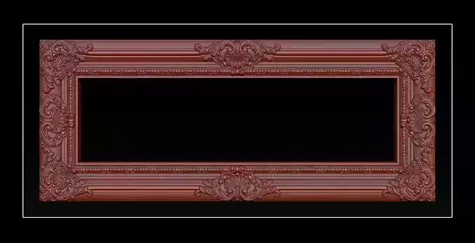 3D Frame - Wood Carving STL Model for CNC Router 3D print model