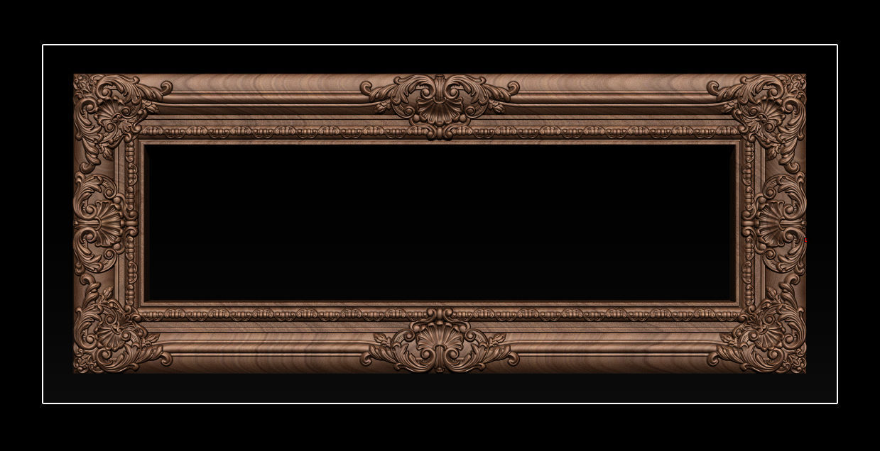 3D Frame - Wood Carving STL Model for CNC Router 3D print model_9