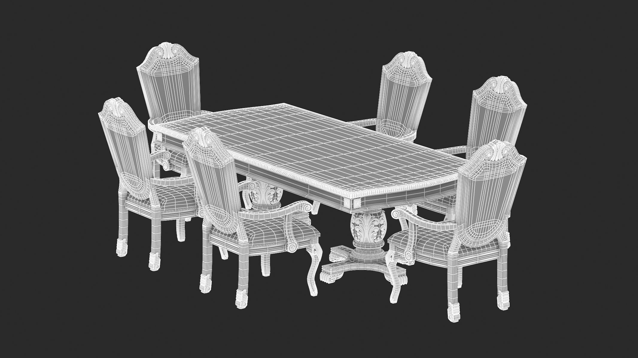 Suzi 7 Pieces Extendable Dining Set Astoria Grand Set 3D model_25